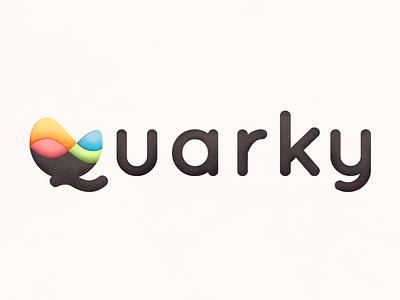 Quarky Logo Style Experiment branding flat logo minimal pastel redesign simple texture vector