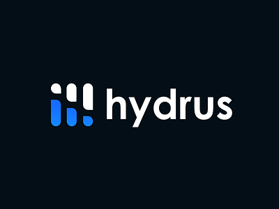 hydrus logo concept #01 branding data design illustrator logo minimal minimalism minimalist negative space negative space logo rain simple vector water wave
