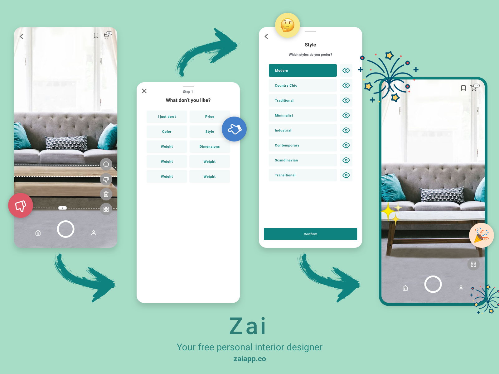 Dribbble   Interior Design App   Zai 4 4x 