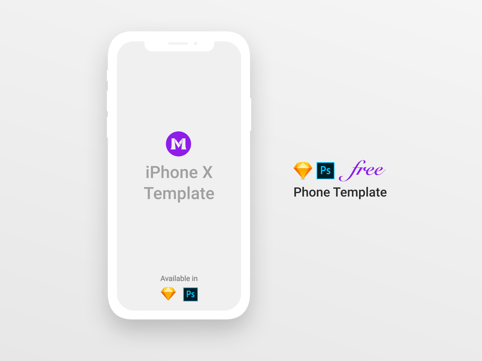 Download Free iPhone Template/Mockup PSD Sketch by Alexander ...