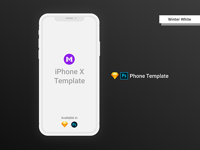 iPhone X Clay Template/Mockup [PSD] [Sketch]
