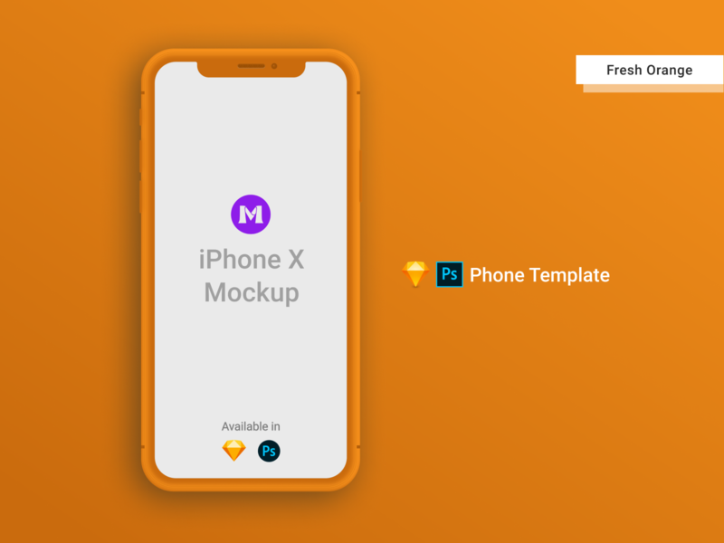 Download iPhone X Clay Template/Mockup PSD Sketch by Alexander ... PSD Mockup Templates