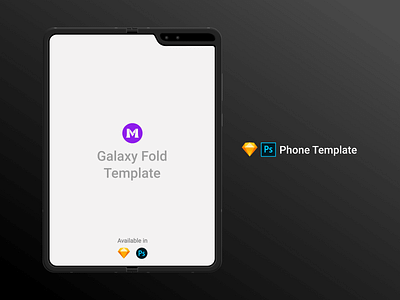 Galaxy Fold Clay Template/Mockup [PSD] [Sketch]