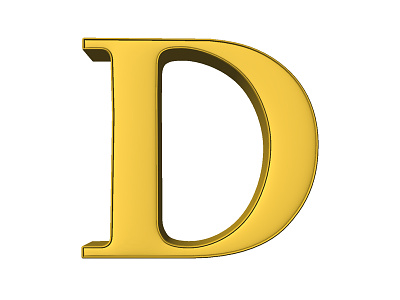 Golden D d gold golden letter