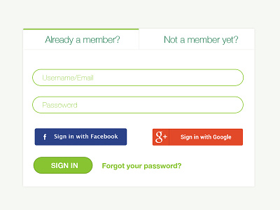 Dribbble Login authenticate form login password register sign in signup username