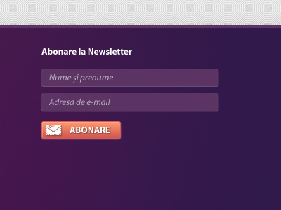 Subscribe to the newsletter form newsletter orange purple subscribe