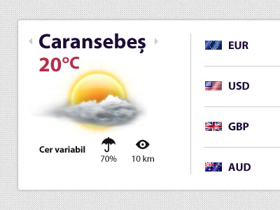 Weather & Currency widget