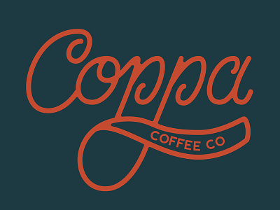 Coppa Coffee (CO-PAH) bezier coffee curves design lettering logo monoline pen tool