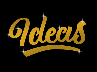Golden Ideas brush lettering design fun gold lettering letters sparkles