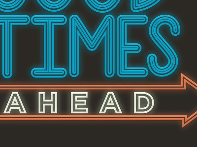 Neon Times arrow lettering neon sign sign times type typography