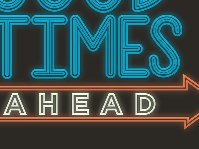 Neon Times arrow lettering neon sign sign times type typography