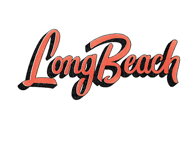 Long Beach city custom letters lettering registration texture