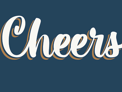 Cheers to the weekend! handlettering lettering script shadow