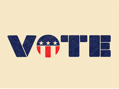 Vote! design lettering texture type typography vote