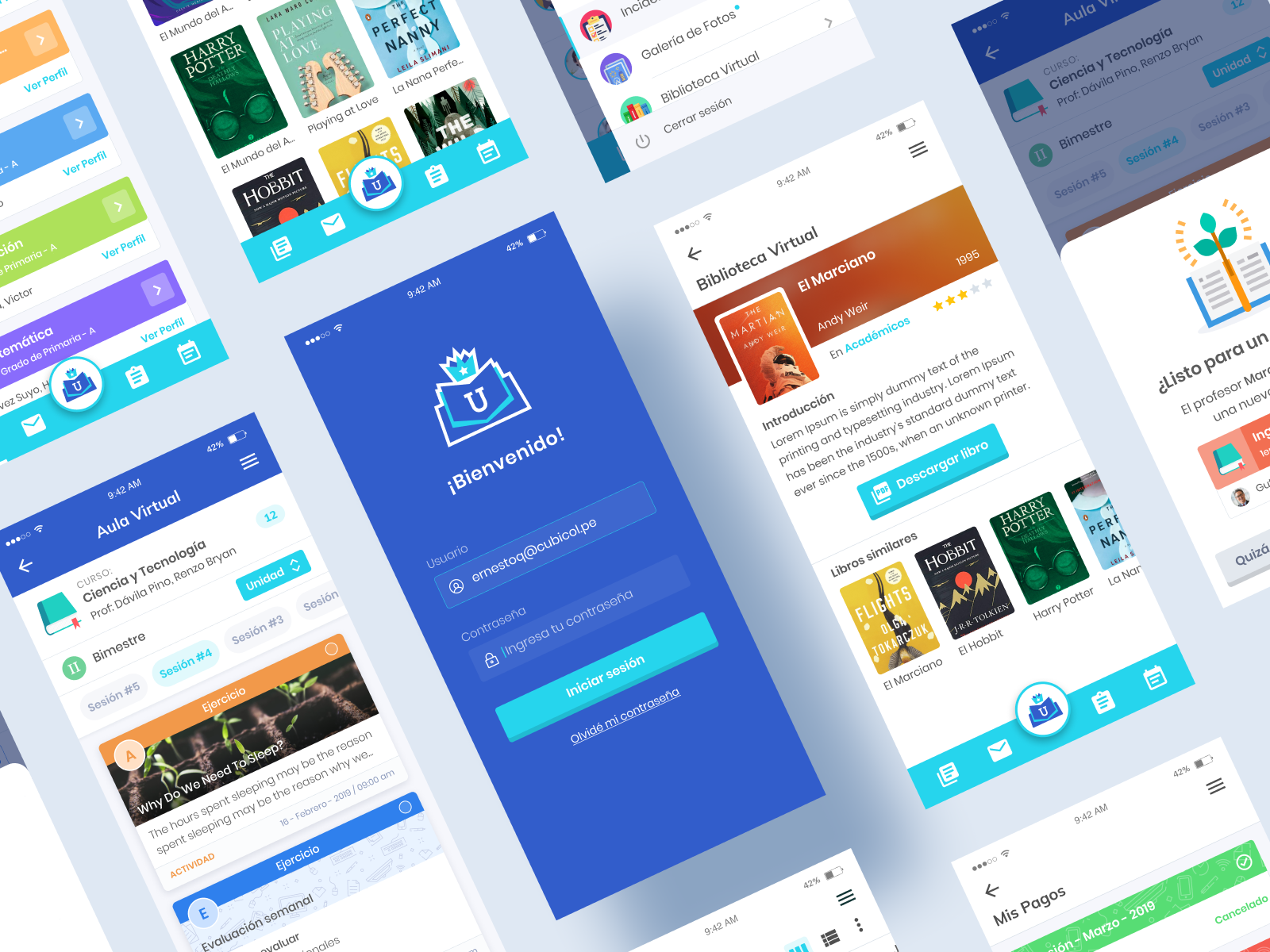 School / education management app by Ernesto on Dribbble