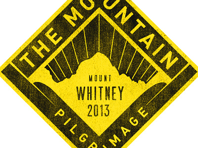The Mountain Pilgrimage black logo mountain nature outdoors retro yellow