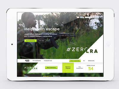 #zeroLRA Website invisible children joseph kony ui web design