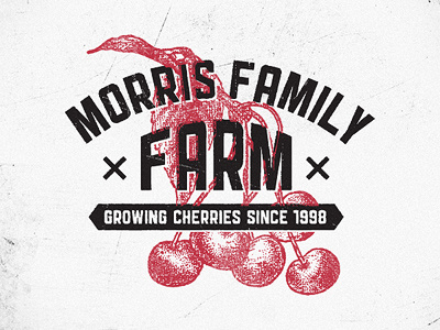 Cherry Farm cherries logo public gothic