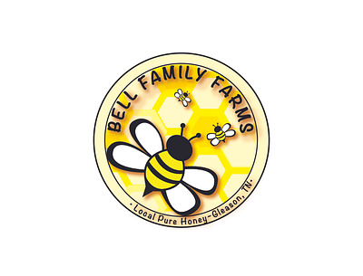 Honey Farming Emblem branding design emblem logo