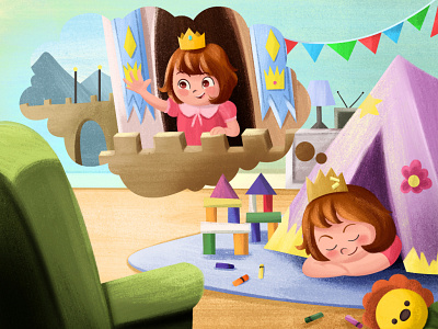 Girls dream author children childrenstorybook drawing girls illustration princess royal story storybook