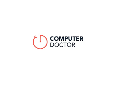 Computer doctor logo brand branding design icon logo tech logo typography