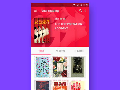 book app android app clean flat google lollipop material design mobile ui