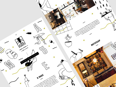 Moscow bar | Landing page bar cafe clean creative design illustration landing russia ui web website