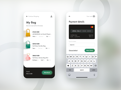 DailyUI #2. The Mobile Cart Checkout