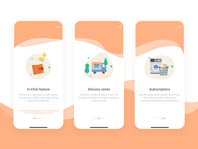 Onboarding In Click App app brand branding character clean design flat icon icons illustration illustrator ios minimal mobile onboarding screen onboarding ui sketch ui ux vector