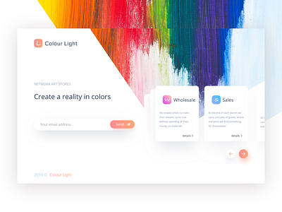 Colour Light Store art brand branding character clean colorful design identity illustration minimal sketch store typography ui ux web website