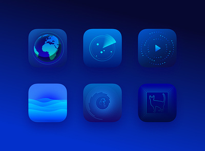 App icons app app icon art artwork blue brand branding character clean design icons icons design illustration illustrator logo minimal mobile neon ui