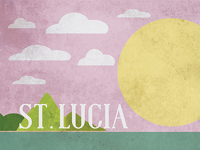 St. Lucia caribbean cincinnati graphic graphicdesign logo logodesign poster posterdesign simplicity stlucia sunset