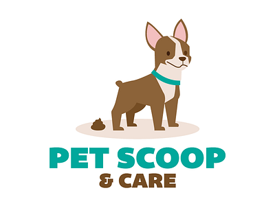 Pet Scoop and Care Logo art care cincinnati clean design dog flat flat design graphic graphic design graphicdesign illustration logo logo design pet pet care poop
