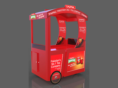 Tapal Cart 3d design 3d branding cart design gondola graphic design karachi lahore pakistan pos posm retail tapal