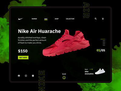Nike Air Huarache branding graphic design logo motion graphics ui