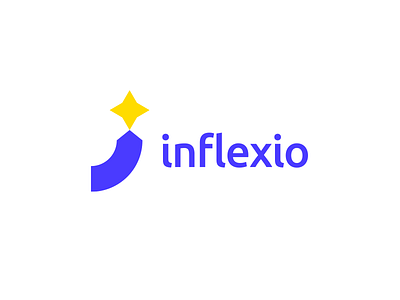 Inflexio arrow business clean curve finance flat logo management minimal modern simple star