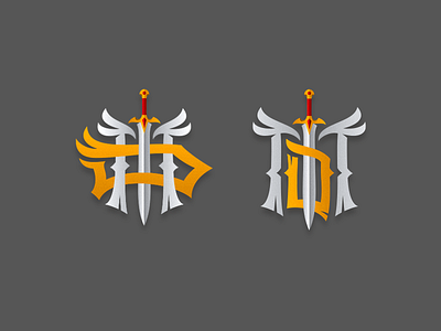 MD Monogram (Concepts) concept d emblem fantasy game letter logo m magic md monogram sword symbol