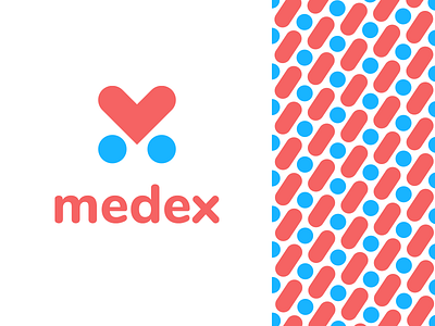 Medex clean friendly heart icon letter logo m minimal pattern simple