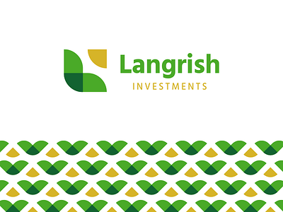 Langrish Investments agriculture clean fresh geometric green icon investing logo pattern plant simple square