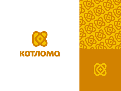 Kotloma bakery branding confectionery cookie heart icon k letter logo pastry pattern