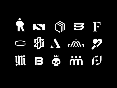 Logo Collection 4 ambigram black and white clean collection fashion graphic design icon logo logofolio monogram negative space project simple typography