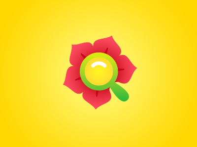 Bloom bloom flower glass icon lens logo magnifying petals pink plant yellow