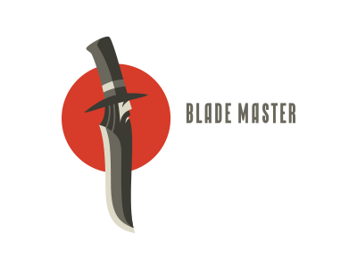 Blade Master angry beardman beaver blade face hat high knife logo man profile sharp