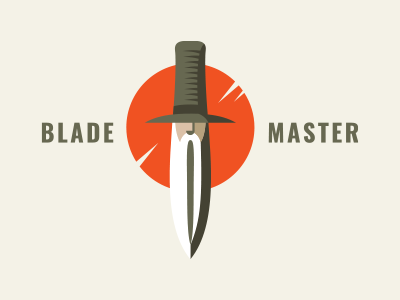 Blade Master v2 beardman blade face hat knife logo man oldman sage sapient sharp wise