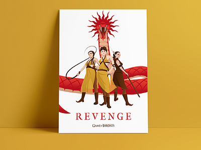 Revenge dorne fan art got illustration poison red sand snake spear sun viper women