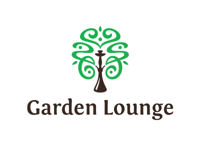 Garden Lounge bar bush garden green hookah logo lounge shisha tree