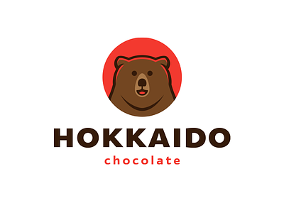 Hokkaido bear chocolate cute face japan logo red russia sun sweet