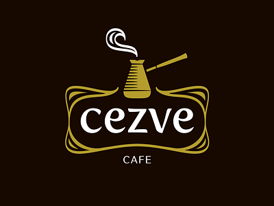 Cezve cafe cezve coffee coffee house flowing logo smooth warm