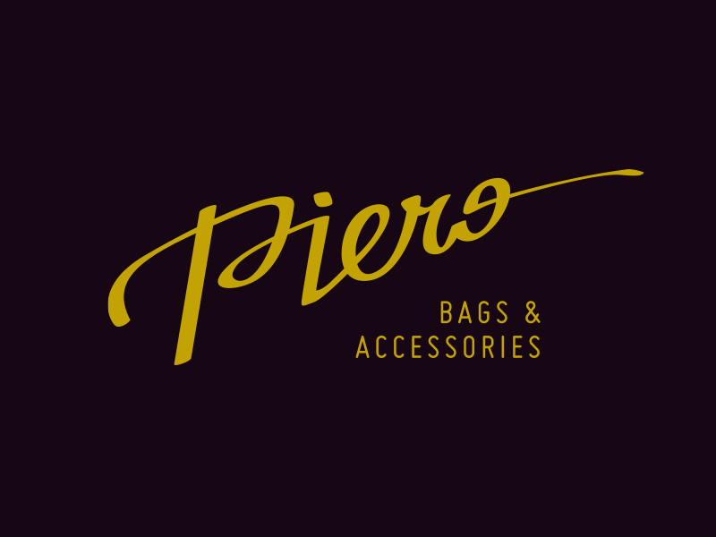 Piero free fashion feminine handlettering feather calligraphy lettering logo