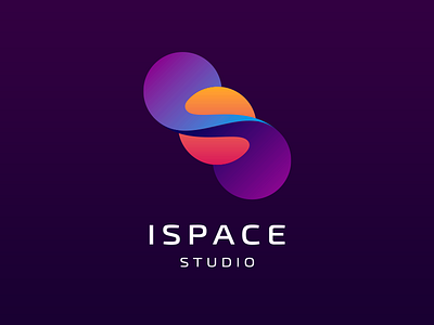 iSpace circle creative digital effect infinite letter logo modern planet round s space